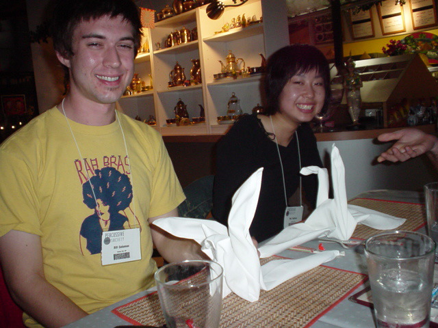 Folding napkin cranes