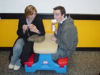 Laura Lee and Will... it took me 5 minutes to get out of that bench!
