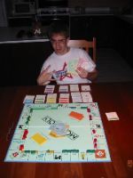 Matt kicking our butts at monopoly